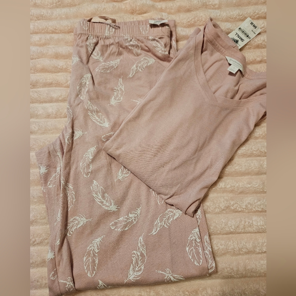 Charter Club Pink Feather Pajama Set